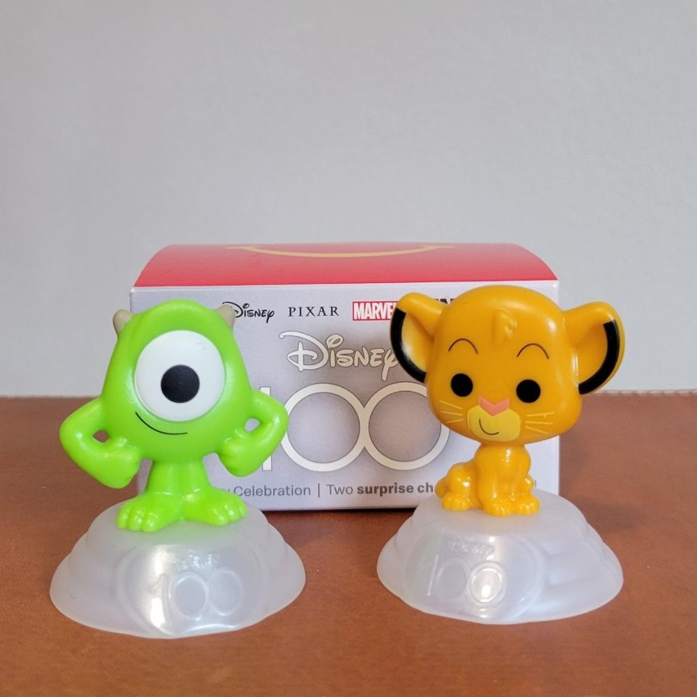 NIB Disney 100 McDonalds Toys - Simba/Mike Wazowski/Mickey Mouse